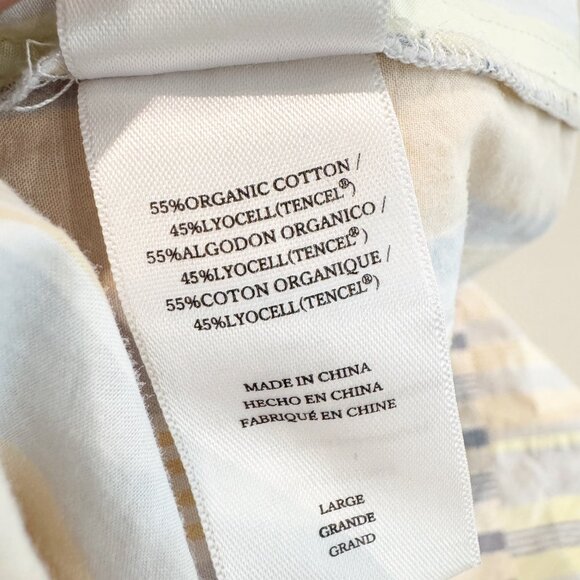 Rails Striped Poplin Multicolor Elastic Waist Boxer Shorts Pastel Size Large - Picture 8 of 10